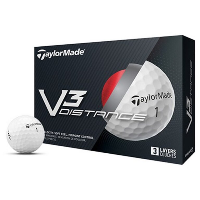 V3 DISTANCE 골프공 테일러메이드 브이쓰리 디스턴스 3피스 화이트 12개입,1개 추천 비거리 라운드용