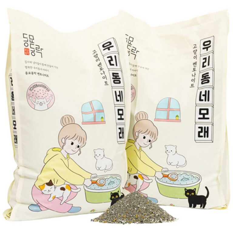 동묘동락 우리동네 모래  9kg x 2개 고양이 모래 추천｜벤토나이트 무향 베이킹소다