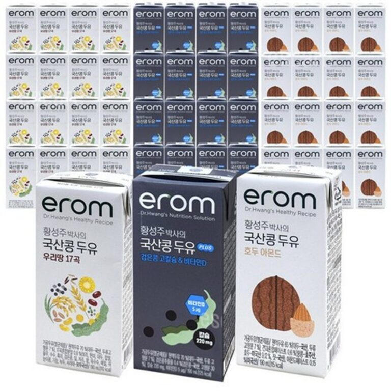 두유 추천 이롬 황성주 국산콩 검은콩 두유 3종 고칼슘 호두아몬드 17곡 간편 영양음료