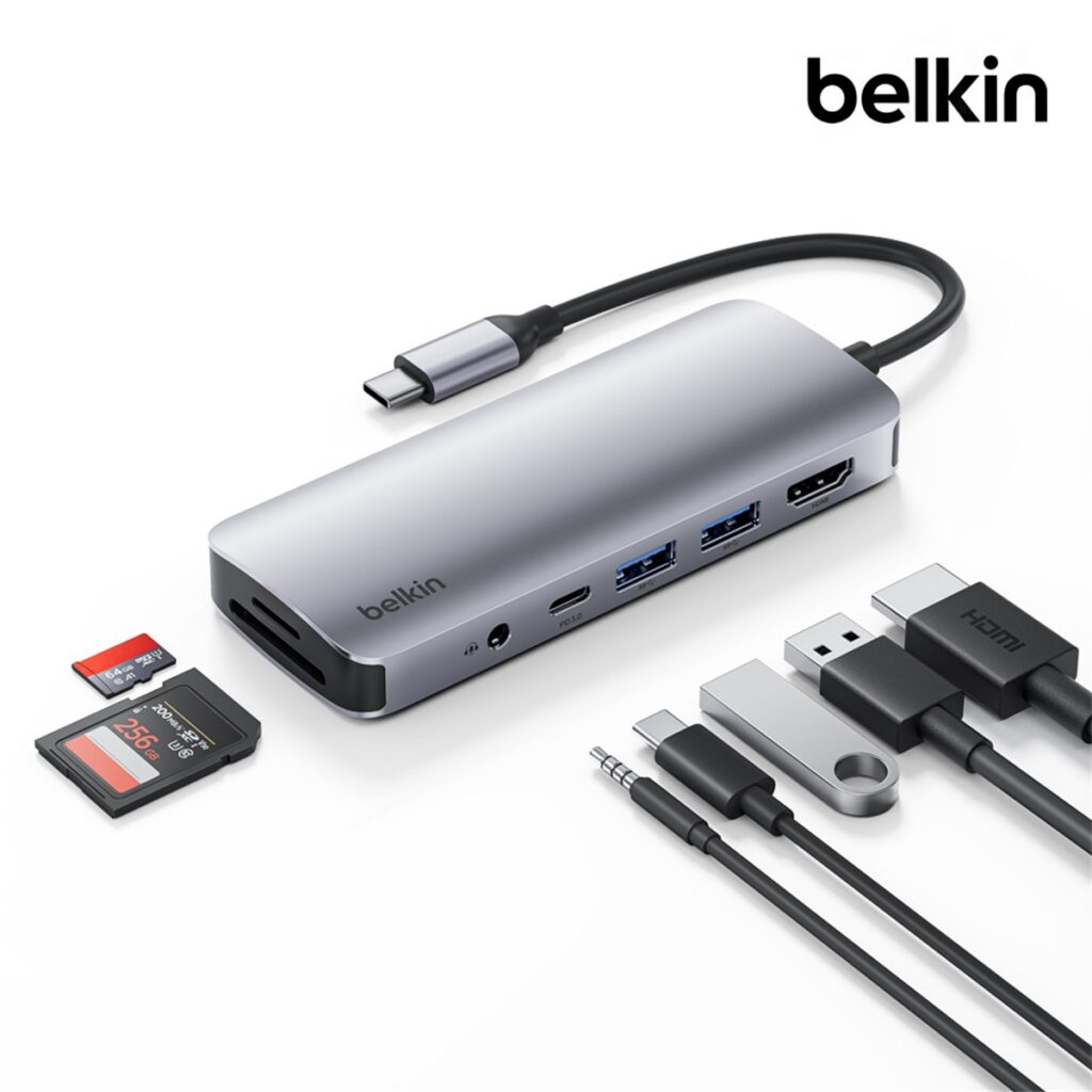 노트북 USB-C 허브 추천 벨킨 7in1 USB-C타입 멀티 허브 AVC009｜4K HDMI PD 제품 이미지